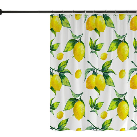 120x180cm Thicken Shower Curtain Fresh Plant Pattern Bathroom Polyester Shower Curtain