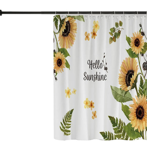 120x180cm Thicken Shower Curtain Fresh Plant Pattern Bathroom Polyester Shower Curtain