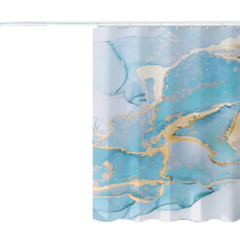 150x180cm Shower Curtain Decor 3D Marble Fabric Standard Tub Curtains Sets Light Penetration