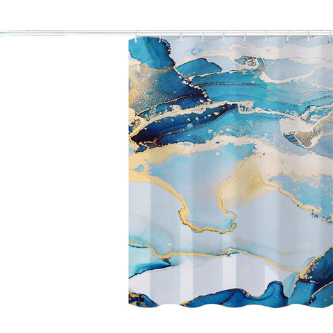 150x180cm Shower Curtain Decor 3D Marble Fabric Standard Tub Curtains Sets Light Penetration