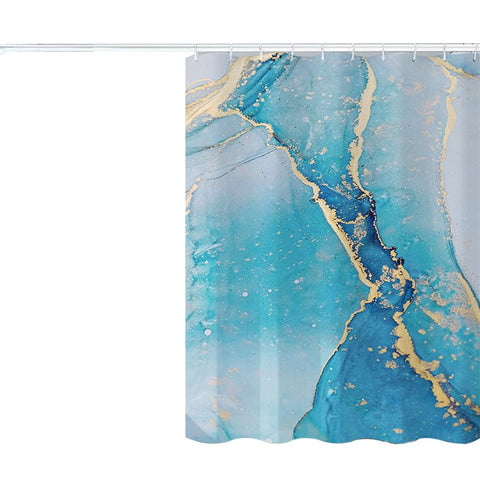 150x180cm Shower Curtain Decor 3D Marble Fabric Standard Tub Curtains Sets Light Penetration