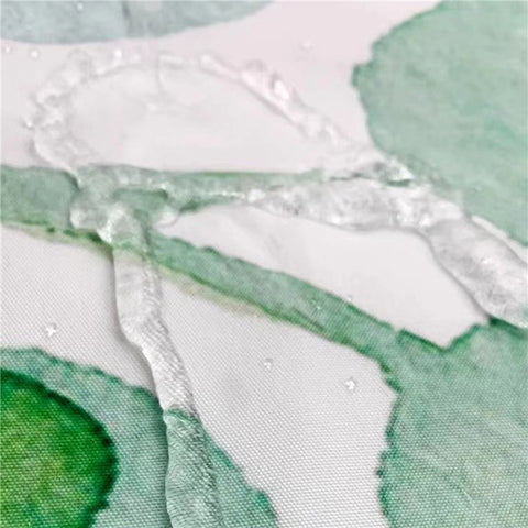 150x180cm Shower Curtain Plant Pattern Polyester Waterproof Curtain