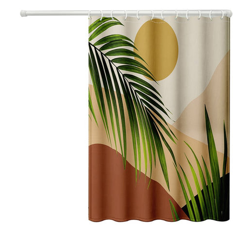 150x180cm Shower Curtain 3D Rainforest Pattern Bathroom Polyester Shower Curtain with 12 Hooks