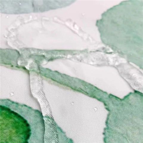 120x180cm Rainforest Pattern Shower Curtain Mildew-proof Bath Curtain Washable with 12 Hooks