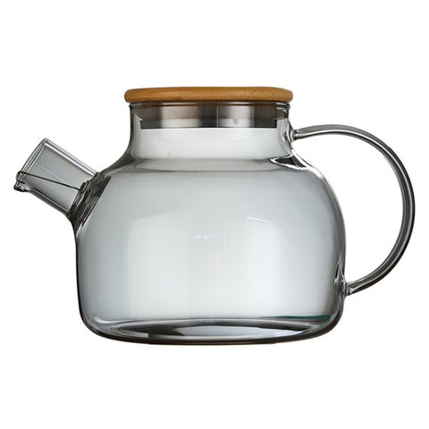 600ML Transparent Teapot Heat Resistant High Borosilicate Glass Water Kettle Shatterproof Juice Jug ( No FDA, BPA Free )