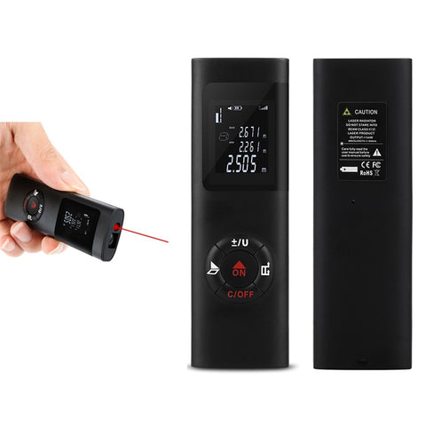 40m Multifunctional LCD Digital Laser Meter Mini Smart Rangefinder Portable Distance Measuring Tool Support USB Charging