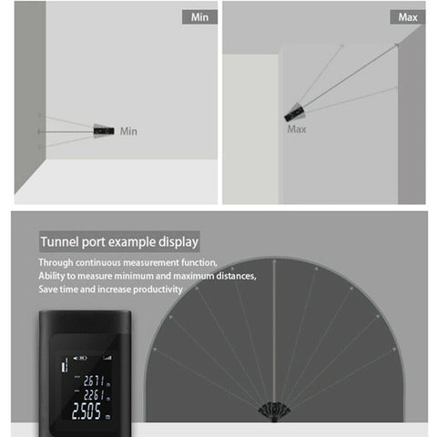 40m Multifunctional LCD Digital Laser Meter Mini Smart Rangefinder Portable Distance Measuring Tool Support USB Charging