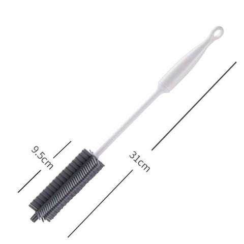 Silicone Cup Brush Kitchen Bottle Cleaning Tool Long Handle Drink Glass Bottle Wash Cup Cleaning Brush Cleaner (BPA Free, No FDA Certificate)