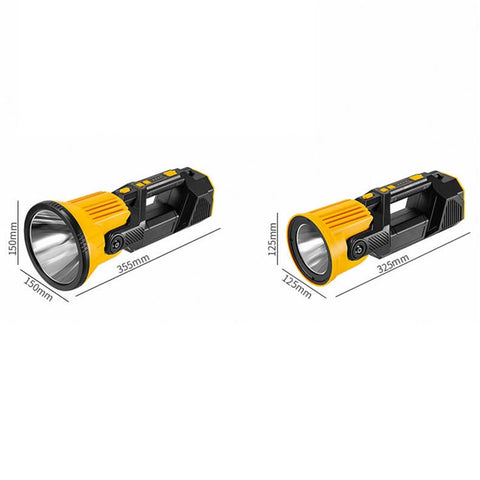 Rotatable Head Solar Powered P50 Flashlight RGB Handheld Lantern Camping Search Light