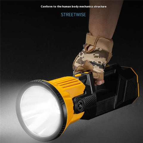 Rotatable Head Solar Powered P50 Flashlight RGB Handheld Lantern Camping Search Light