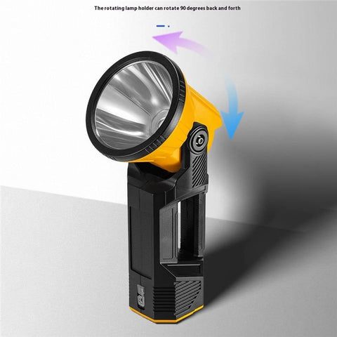 Rotatable Head Solar Powered P50 Flashlight RGB Handheld Lantern Camping Search Light