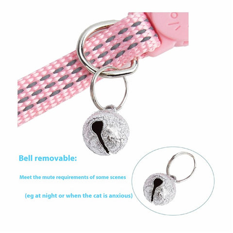 For AirTag Tracker Silicone Protective Case Pet Collar with Reflective Strips and ID Address Tag