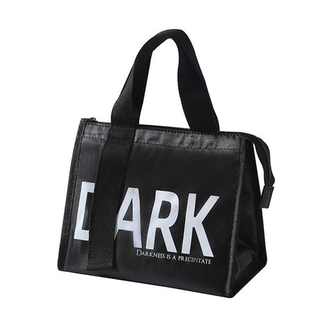 Stylish Oxford Cloth Insulated Lunch Bag Bento Tote Bag for Picnic Office School