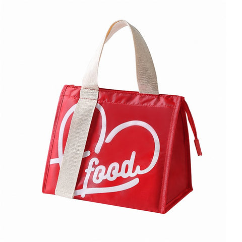 Stylish Oxford Cloth Insulated Lunch Bag Bento Tote Bag for Picnic Office School