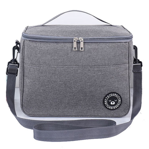 TB-0401 Large Size Oxford Cloth Insulated Lunch Carrying Bag Bento Fruit Storage Bag with Shoulder Strap