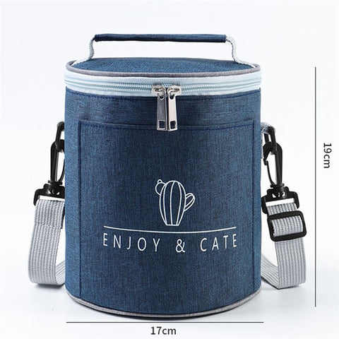 Lunch Bag Leakproof Oxford Cloth Thermal Insulation Lunch Box Case Food Container, Size: S