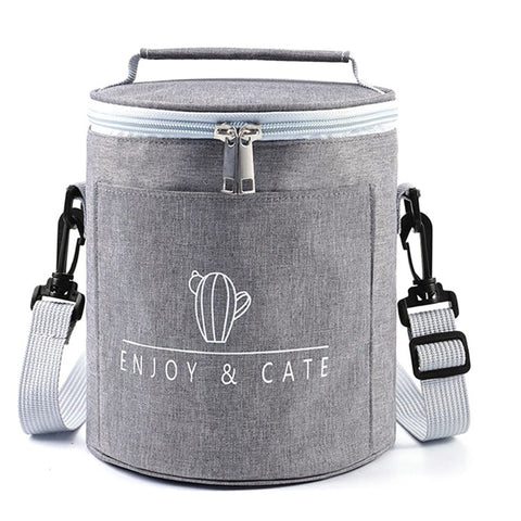 Lunch Bag Leakproof Oxford Cloth Thermal Insulation Lunch Box Case Food Container, Size: S