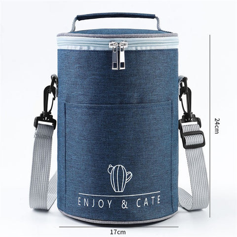 Oxford Cloth Thermal Insulation Lunch Bag Leakproof Lunch Tote Bag Food Container, Size: M