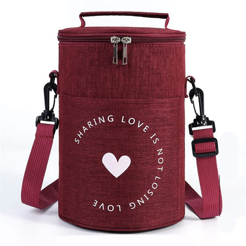 Oxford Cloth Thermal Insulation Lunch Bag Leakproof Lunch Tote Bag Food Container, Size: M