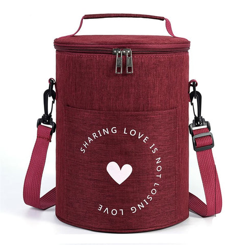 Large Capacity Insulated Lunch Box Reusable Lunch Tote Bag for Work Picnic School or Travel, Size: L- Black