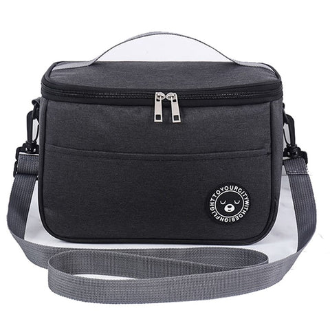 TB-0401 Fashionable Lunch Bag Handbag Thermal Insulated Cooler Lunch Tote Box with Shoulder Strap, Size: M