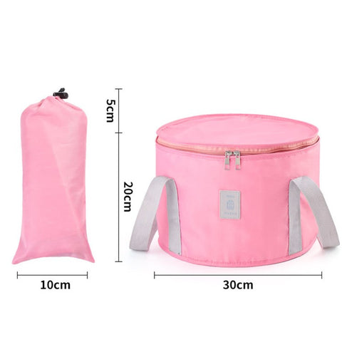 TB-0678 Small Size Portable Folding Water Bucket Travel Camping Hiking Water Holder Bag Washbasin with Lid