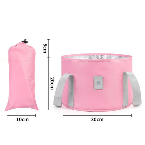 TB-0678 Small Size Portable Folding Bucket Outdoor Travel Camping Water Holder Bag Washbasin