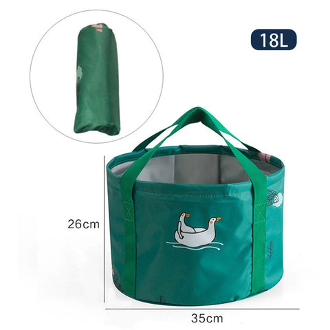 Large Size Portable Folding Travel Face Washing Water Bucket Waterproof Camping Hiking Water Holder Basin