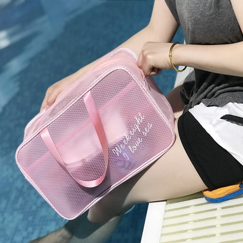 WEEKEIGHT Large Size Portable Waterproof Makeup Toiletry Bag Travel Fitness Swimming Storage Bag