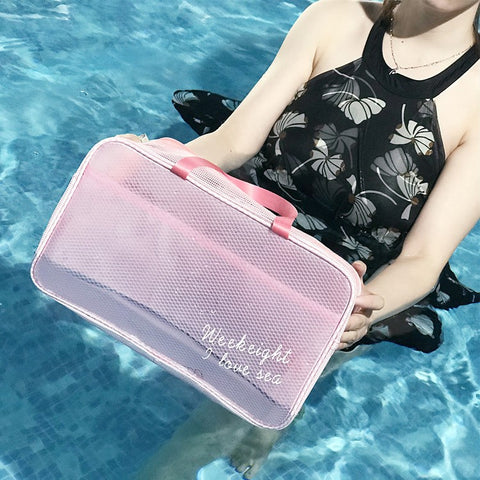 WEEKEIGHT Large Size Portable Waterproof Makeup Toiletry Bag Travel Fitness Swimming Storage Bag