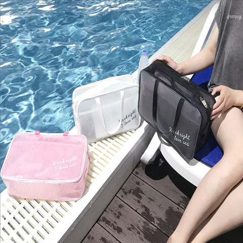 WEEKEIGHT Large Size Portable Waterproof Makeup Toiletry Bag Travel Fitness Swimming Storage Bag