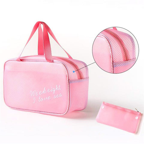 WEEKEIGHT Large Size Portable Waterproof Makeup Toiletry Bag Travel Fitness Swimming Storage Bag