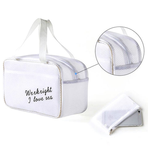 WEEKEIGHT Large Size Portable Waterproof Makeup Toiletry Bag Travel Fitness Swimming Storage Bag