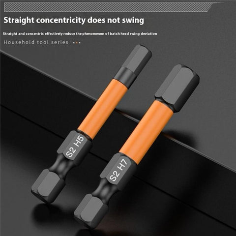10Pcs Metric 1.5mm-8mm S2 Alloy Steel Magnetic Hex Screwdriver Bits Set, Length: 50mm