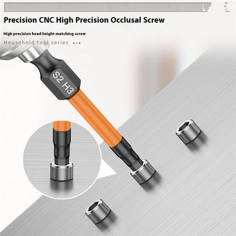 10Pcs Metric 1.5mm-8mm S2 Alloy Steel Magnetic Hex Screwdriver Bits Set, Length: 50mm