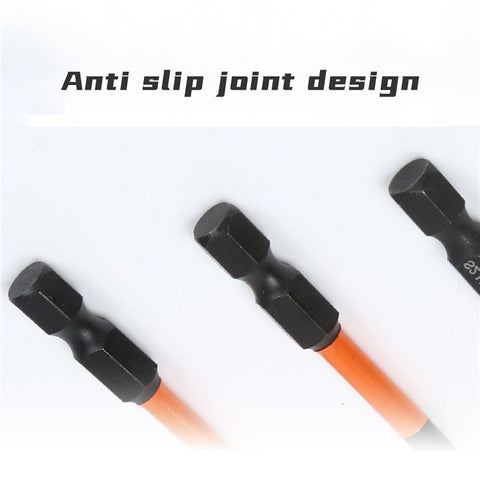10Pcs Metric 1.5mm-8mm S2 Alloy Steel Magnetic Hex Screwdriver Bits Set, Length: 50mm