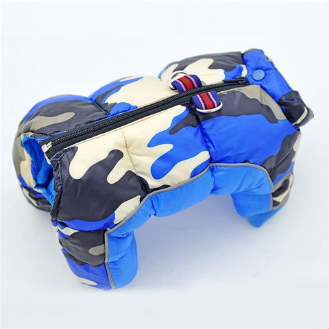 TG-CL060 Camouflage Splicing Pet Dog Zipper Coat Waterproof Winter Puppy Outwea