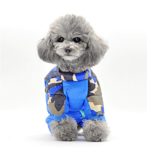 TG-CL060 Camouflage Splicing Pet Dog Zipper Coat Waterproof Winter Puppy Outwea