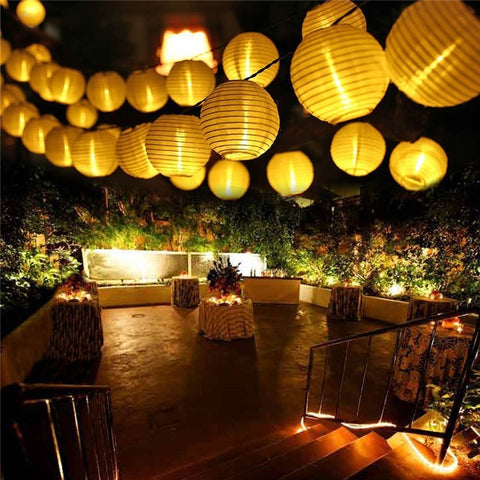 3.5m 10LED String Lights Lantern Solar Lamp Fairy Light Garden Outdoor Decoration for Festival Party