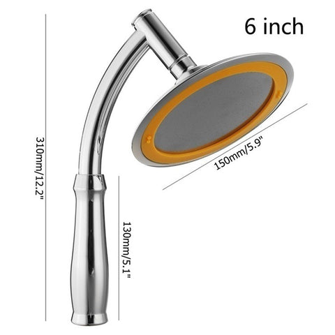 6'' Handheld Shower Head High Pressure Angle Adjustable Enjoy Luxurious Rain Showerhead