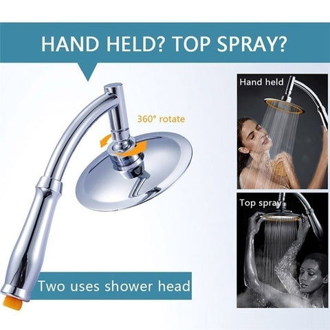 6'' Handheld Shower Head High Pressure Angle Adjustable Enjoy Luxurious Rain Showerhead