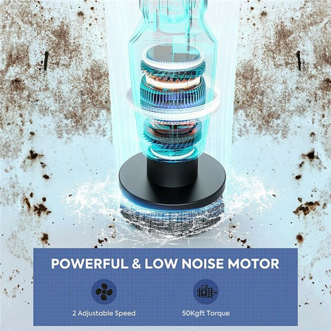 Electric Scrubber for Cleaning Spin Scrubber with Long Handle and 8 Replaceable Brush Heads