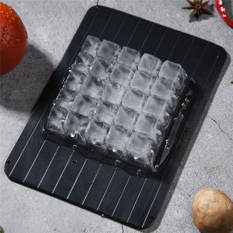Rectangle Frozen Food Meat Fruit Quick Defrost Board Kitchen Fast Defrosting Tray Thaw Gadget, Size L: 35.5*20.5*0.2cm (No FDA Certificate)