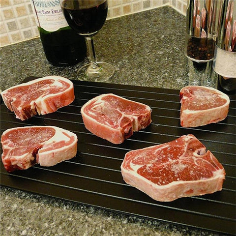 Rectangle Frozen Food Meat Fruit Quick Defrost Board Kitchen Fast Defrosting Tray Thaw Gadget, Size L: 35.5*20.5*0.2cm (No FDA Certificate)