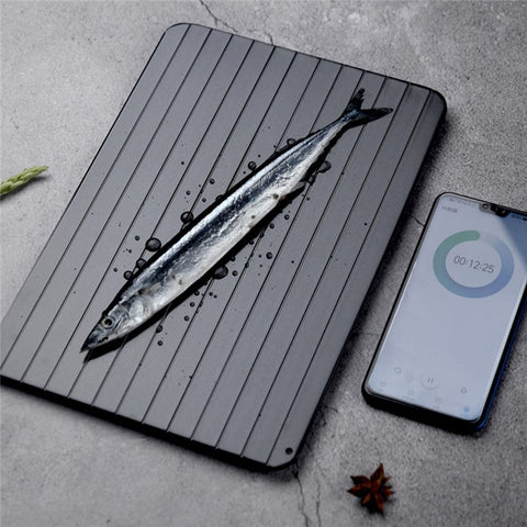 Rectangle Frozen Food Meat Fruit Quick Defrost Board Kitchen Fast Defrosting Tray Thaw Gadget, Size L: 35.5*20.5*0.2cm (No FDA Certificate)
