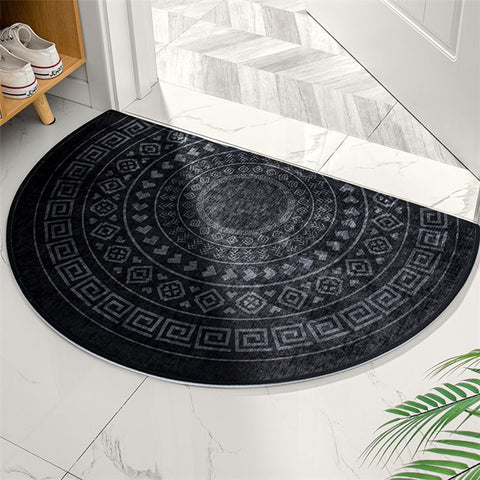 40*60cm Moroccan Semicircle Entrance Door Mat Non-Slip Absorbent Bathmat