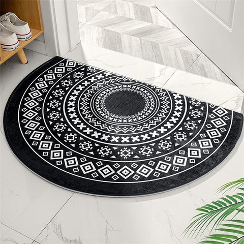 50*80cm Semicircle Bathmat Non-Slip Absorbent Moroccan Entrance Door Mat