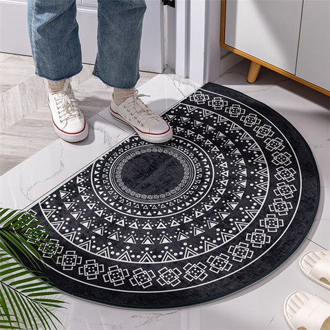 50*80cm Semicircle Bathmat Non-Slip Absorbent Moroccan Entrance Door Mat