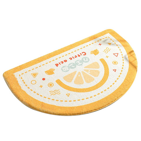 40*60cm Semicircle Bath Mat Furry Bathroom Rug Water Absorbent Floor Carpet