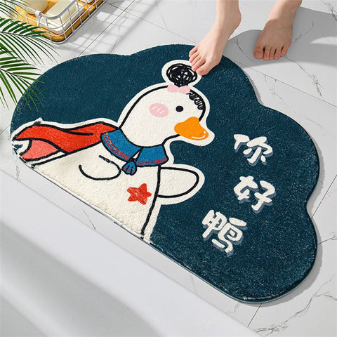 50*80cm Furry Bathroom Rug Non-slip Floor Carpet Water Absorbent Bath Mat